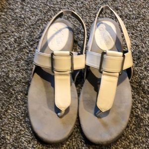 Comfy white sandals